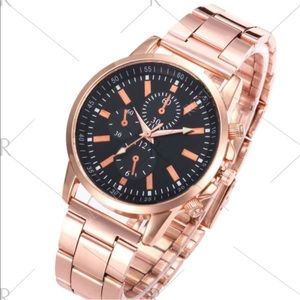 Rose Gold Steel Watch